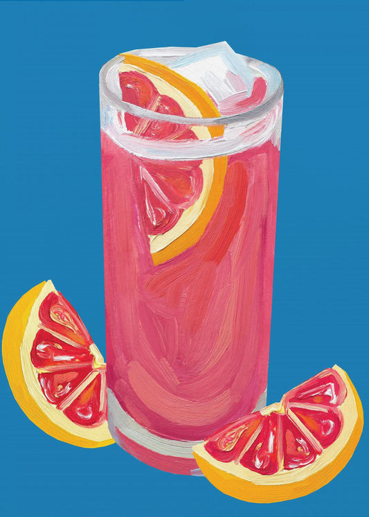 Grapefruit Paloma Blau | Leinwand