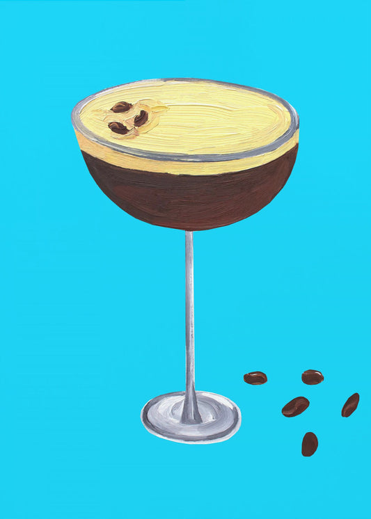 Espresso Martini Himmelblau | Leinwand