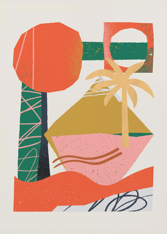 Abstract Beach Collage | Poster