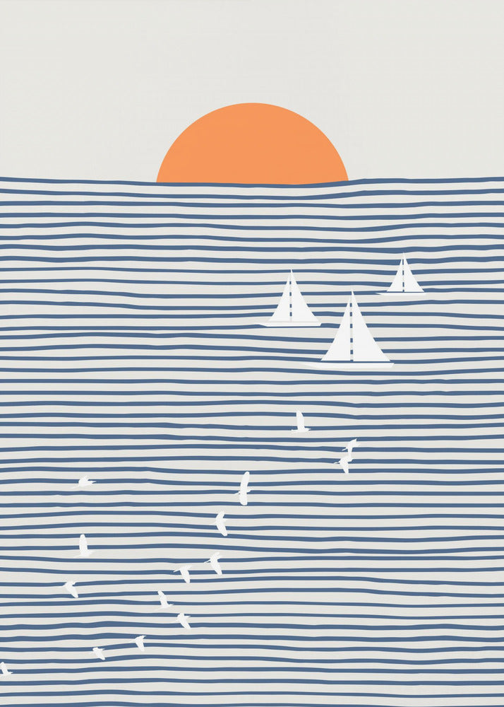 Three White Sails | Poster