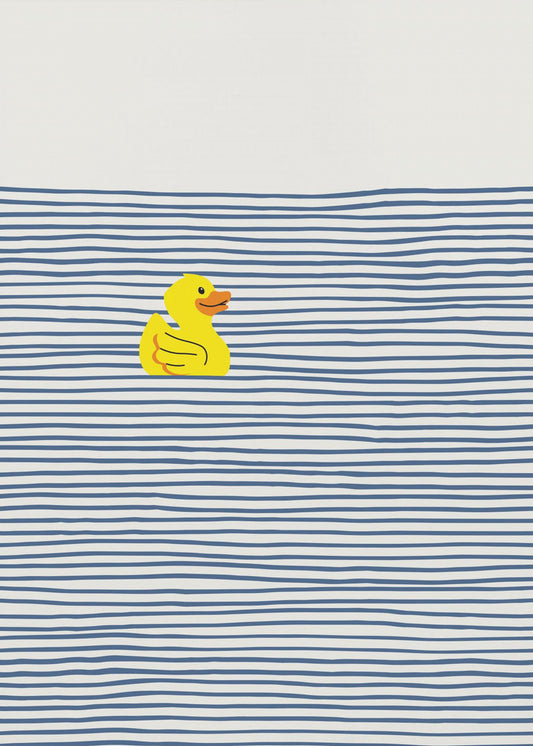 Gelbe Ente auf dem Wasser | Poster