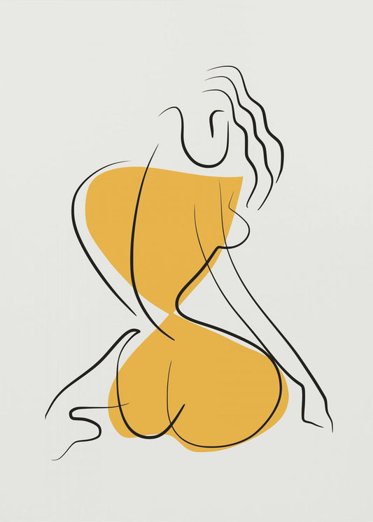 Minimalist Line Art Nude | Poster