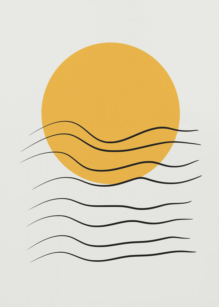 Goldene Welle Sonnenuntergang | Leinwand