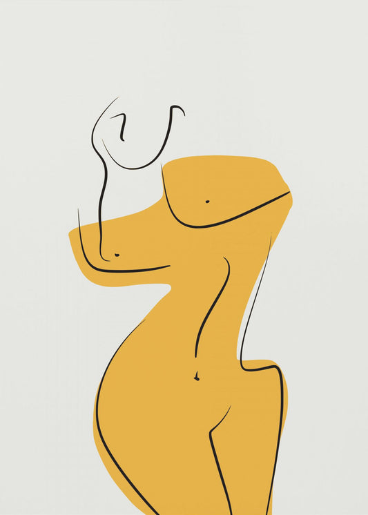 Elegant Female Nude Silhouette | Poster