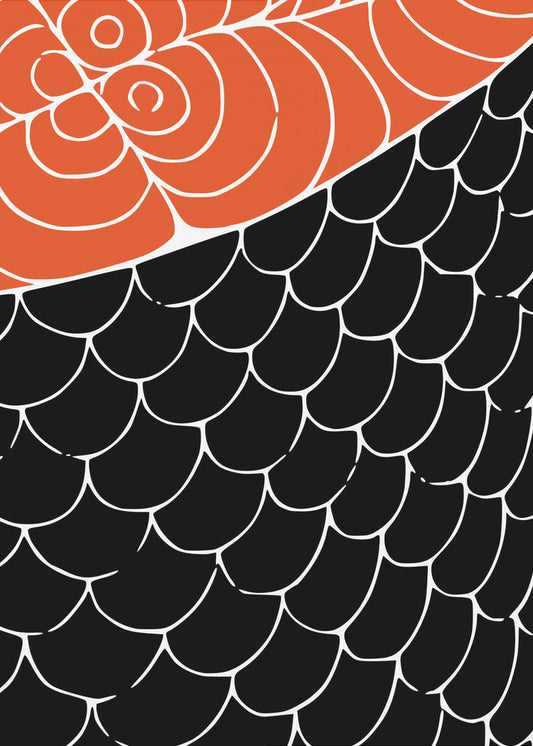 Sashimi Rot und Schwarz | Leinwand