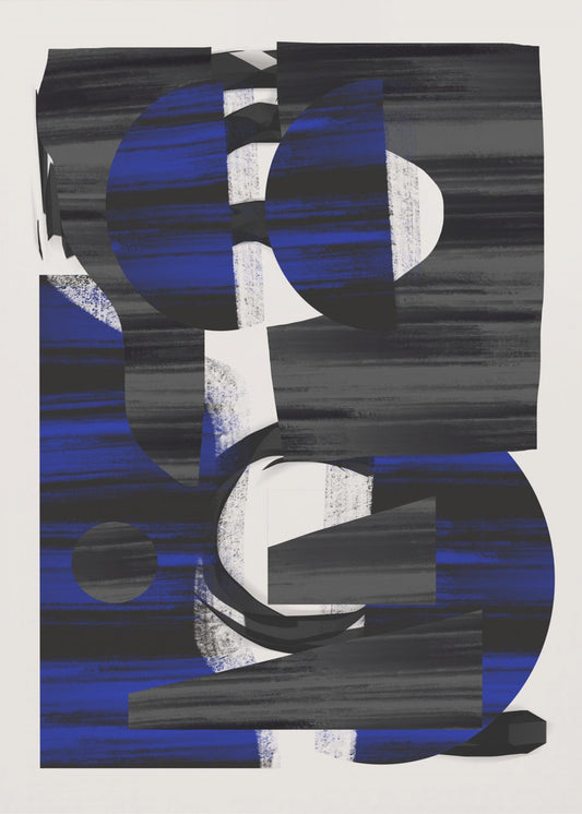 Abstrakte Streifen Minimal Collage 28 | Leinwand
