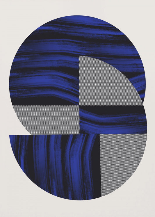Skandinavisch in Blau und Schwarz 2 | Leinwand