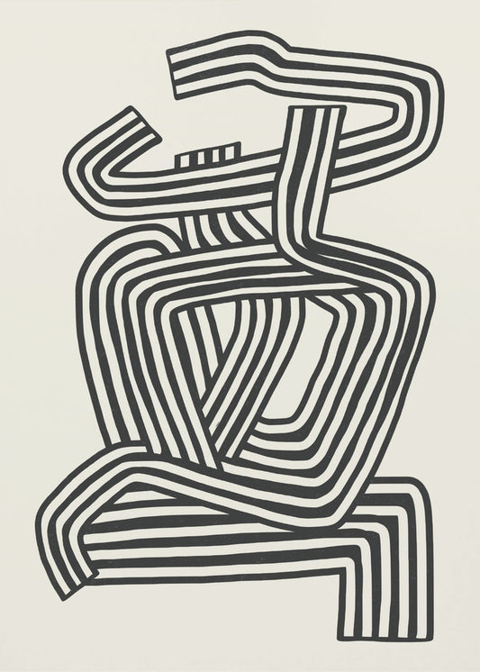 Gestreiftes Frauenporträt | Poster