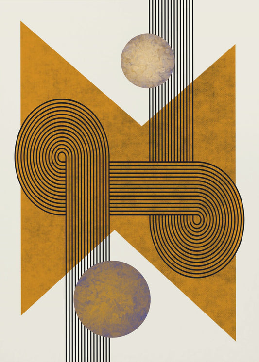 Strukturierte Mid Century Komposition 4 | Leinwand