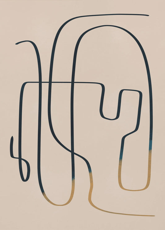 Line Art Abstrakt | Leinwand