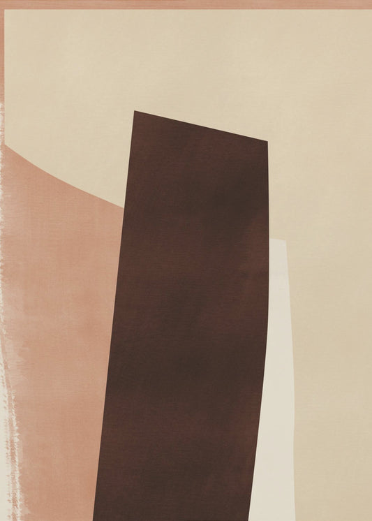 Geometrische Formen in Erdtönen | Poster