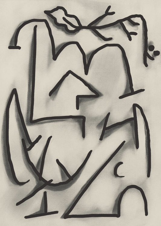 Abstrakte Linienlandschaft | Leinwand