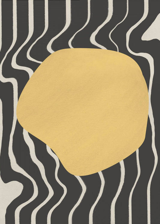 Goldene Wellenharmonie | Leinwand