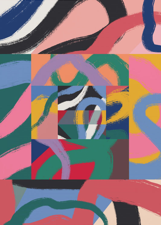 Buntes Linienband Abstrakt | Poster