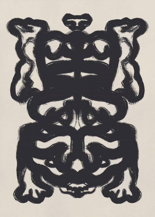 Symmetrisches schwarzes Muster | Poster