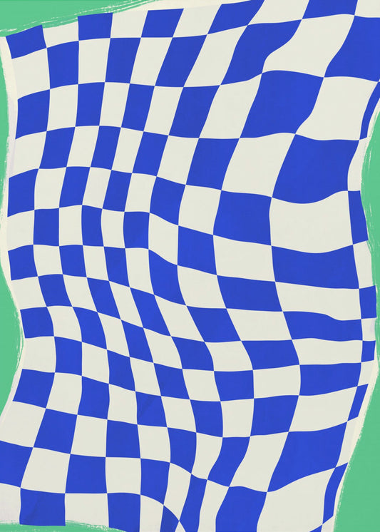 Blaues Karomuster | Poster