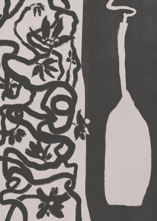 Weinrebe und Vase | Leinwand