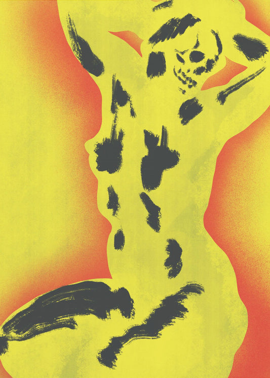 Yellow Skull Nude | Canvas