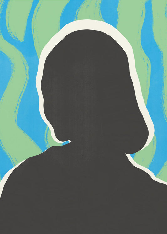 Anonymes Porträt in kühlen Farben | Poster