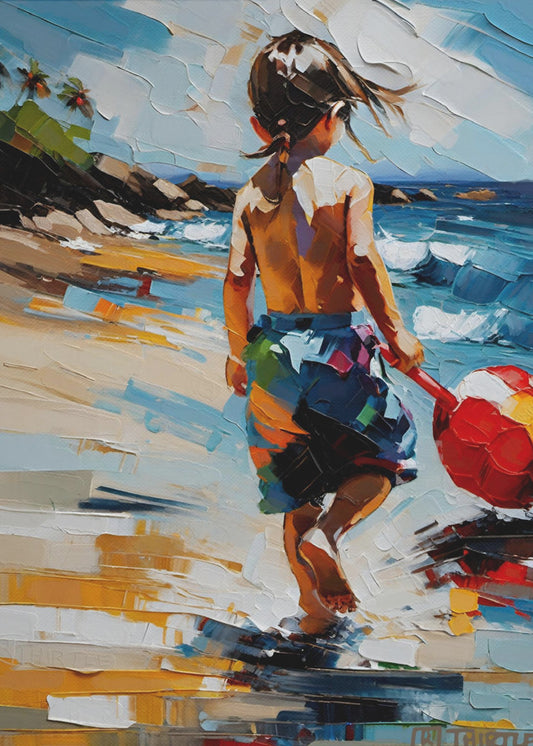 Junge am Strand | Poster