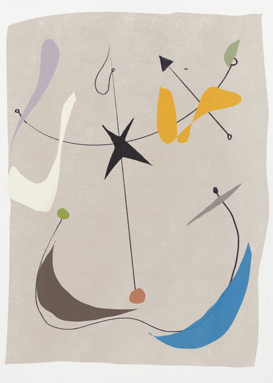 Minimalistische Linien und bunte Formen | Poster