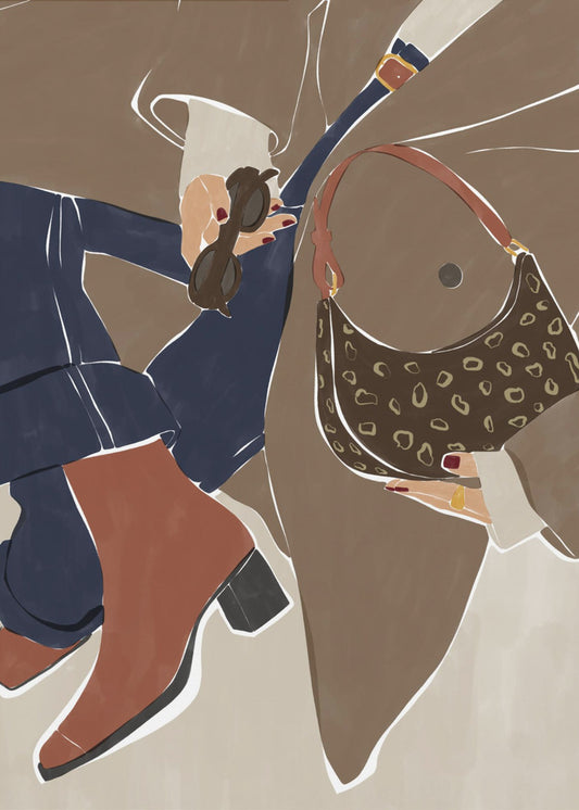 Herbstmode-Vibes Kunstdruck von Ivy Green Illustrations | Leinwand