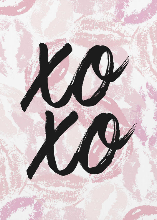 XO Kiss Abdruck | Leinwand