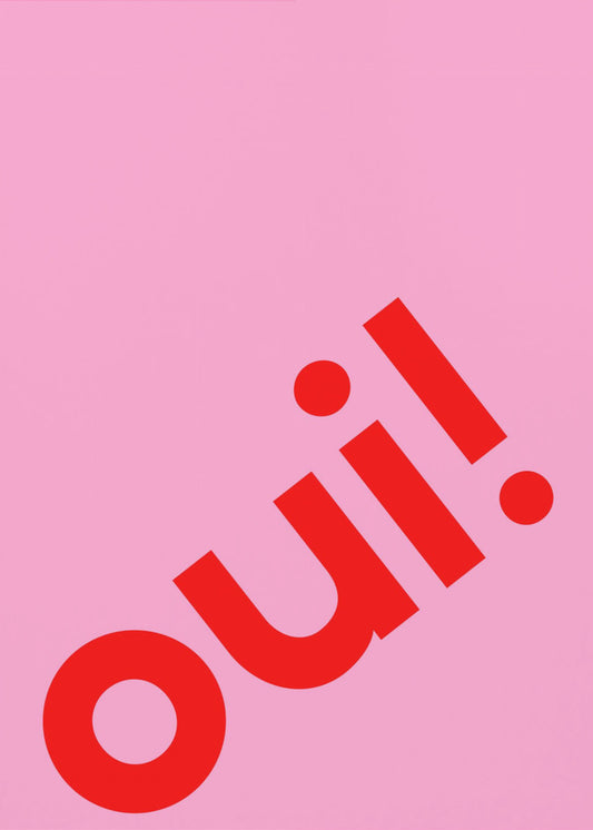 Oui in Bold Letters | Canvas
