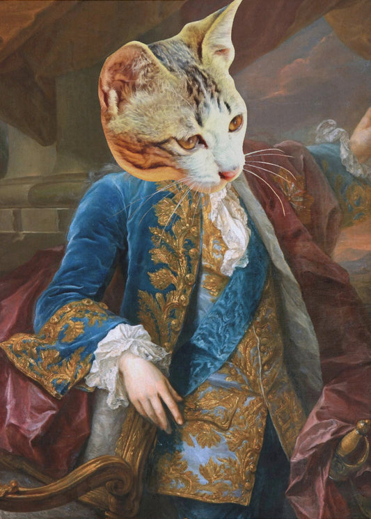 Königliche Katzenpose | Poster