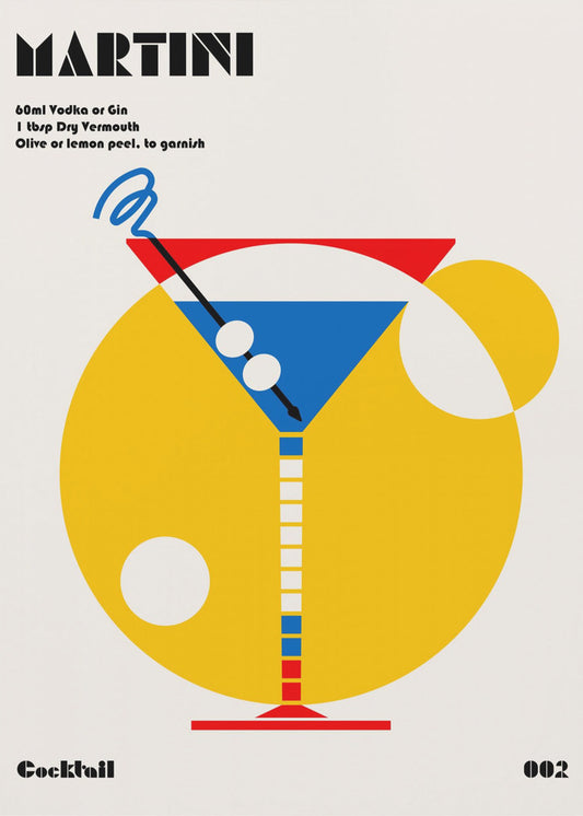Martini Bauhaus Cocktail | Leinwand