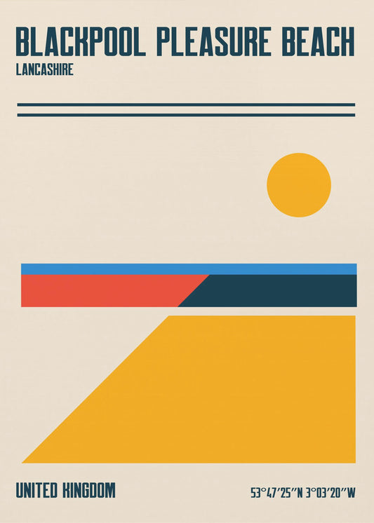 Blackpool Pleasure Beach Reiseposter | Leinwand