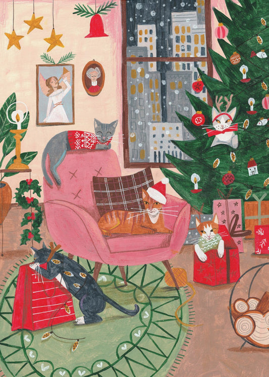 Weihnachtskatzen in NY | Poster