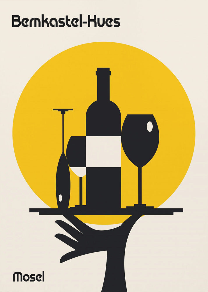 Moselwein Minimalistischer Druck | Poster
