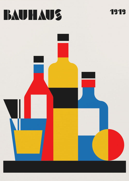 Bauhaus Weindruck | Leinwand