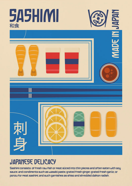 Sashimi Japanisches Essen Poster