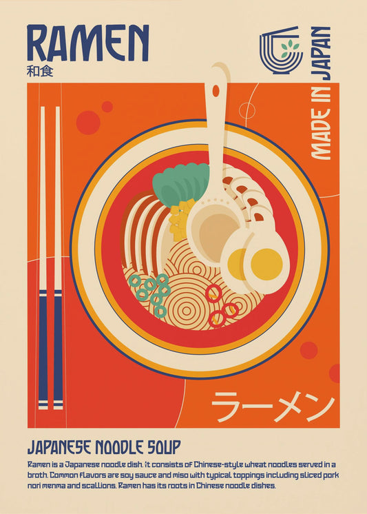 Ramen Japanischer Food Print | Leinwand