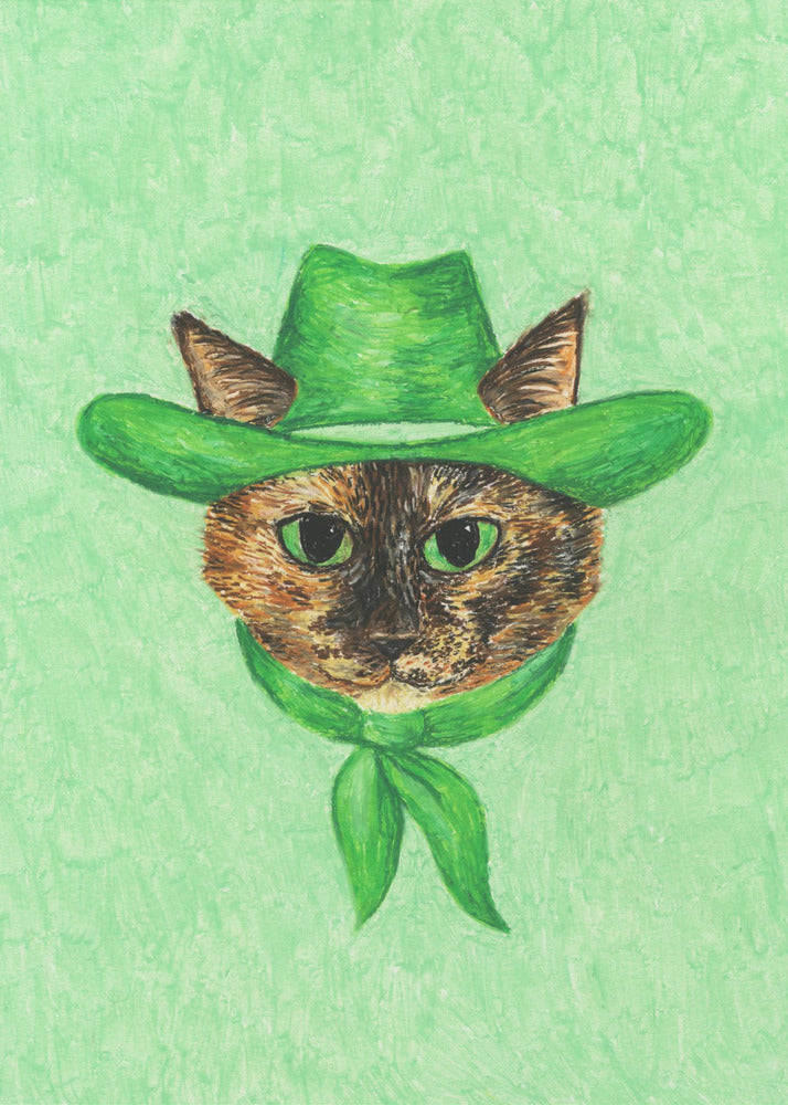 Tilly, die Cowgirl-Schildpattkatze | Leinwand