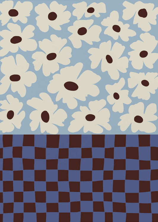 Blumen_Schachbrett | Poster