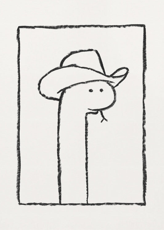 Squiggles, die Schlange mit Stetson | Poster