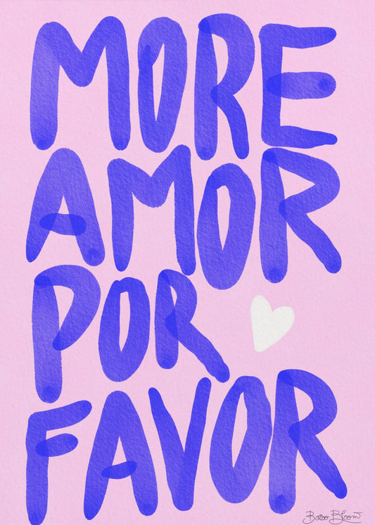 Mehr Amor Por Favor | Leinwand