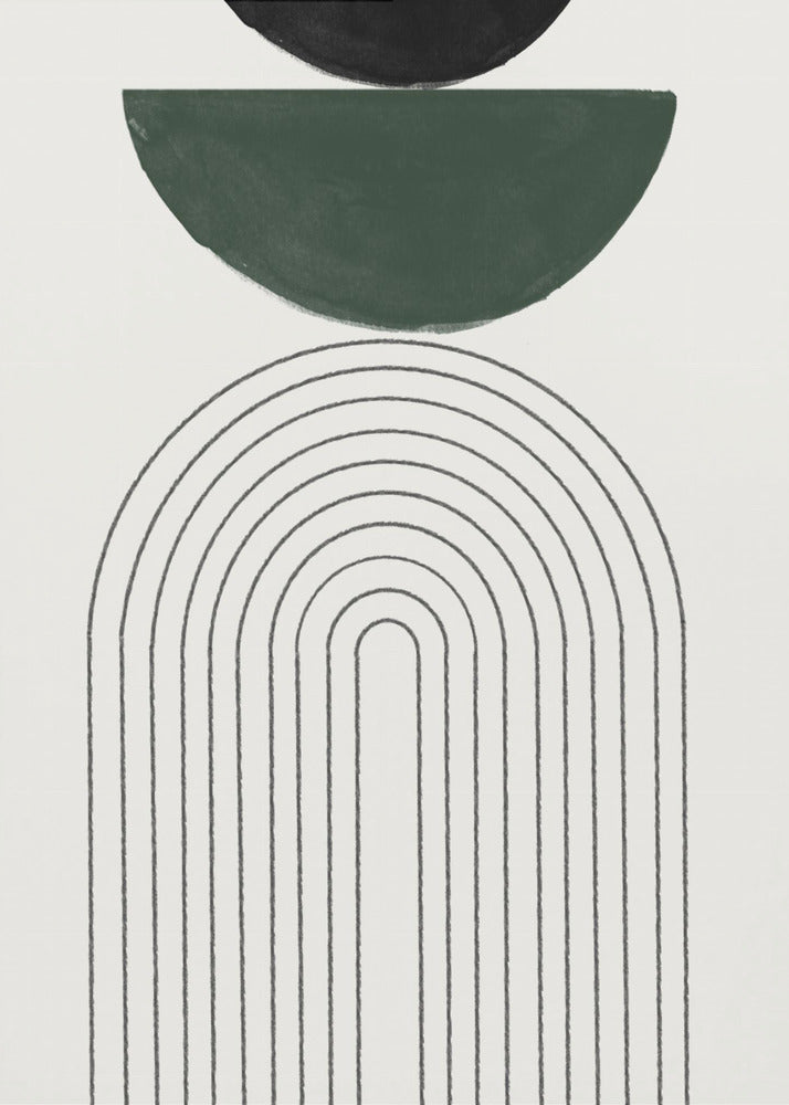 Gewölbte Geometrie | Leinwand