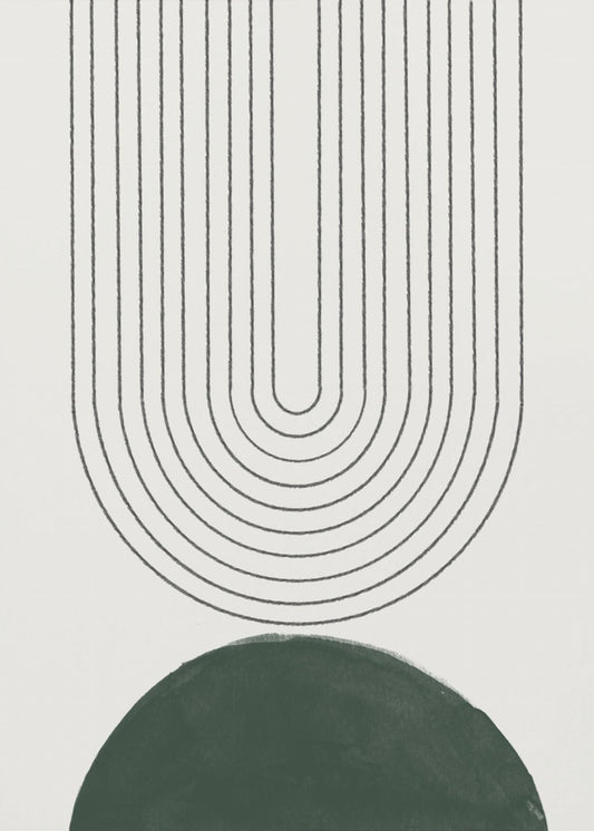 Green Mid Century Modern No.5 | Poster