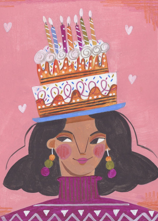 Frau mit Kuchen | Poster