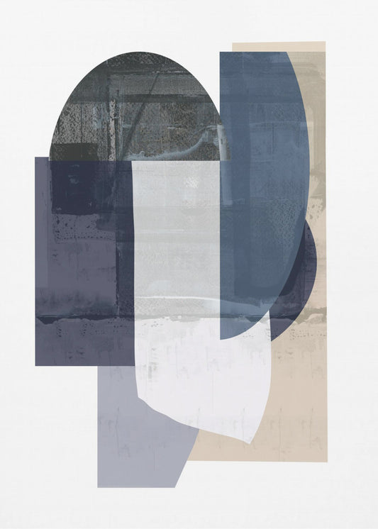 Navy Shapes No1 | Poster