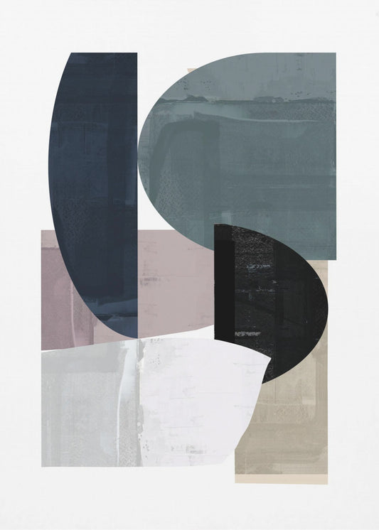 Navy Shapes No3 | Poster