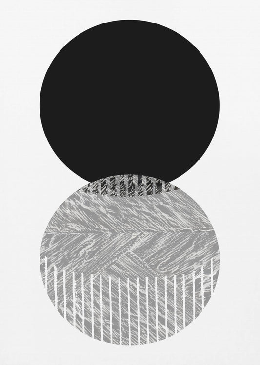 Black Grey Dots Bauhaus No2 | Poster