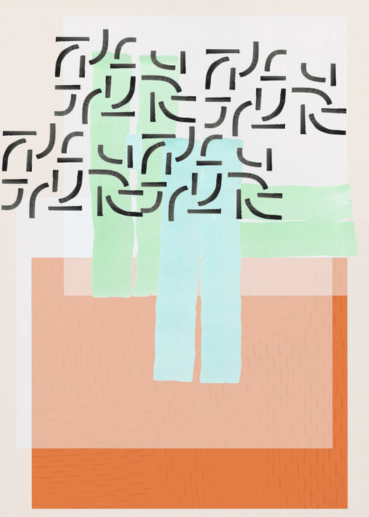 Pastellmuster-Collage 2 | Leinwand