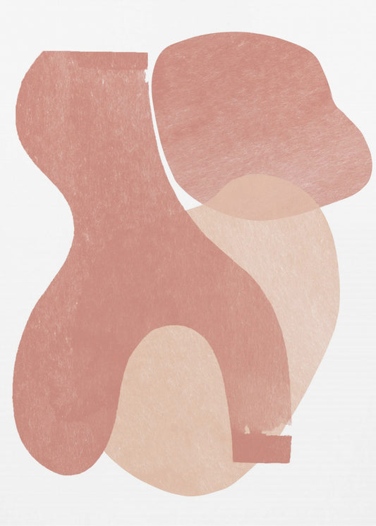 Peach Paper Cut Composition No.2 | Poster