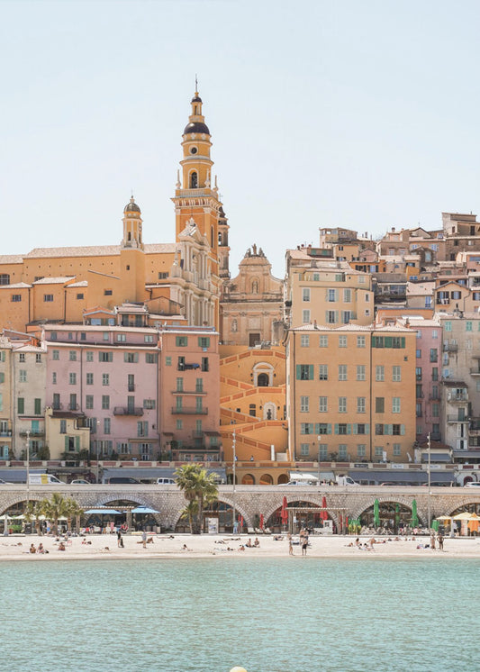 Skyline von Menton | Poster