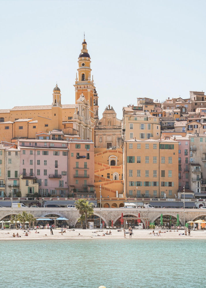 Skyline von Menton | Leinwand